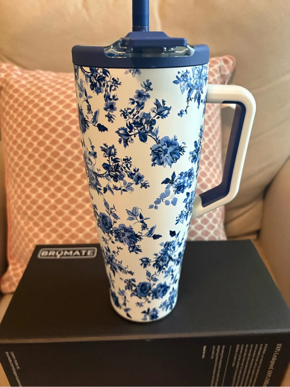 BrüMate Blue Floral Santorini 40 oz Era Flip - Picture 4 of 8